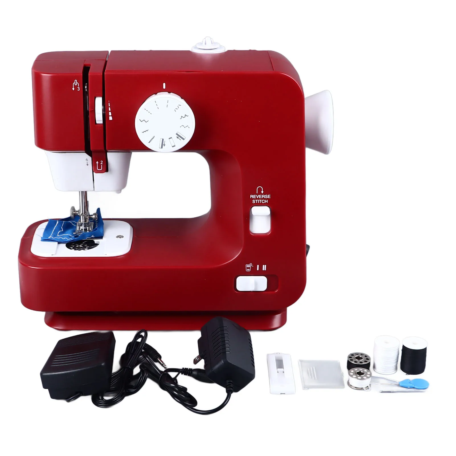 ماكينة خياطة للمبتدئين 12 أنماط غرزة مسبقة الصنع ماكينة خياطة سهلة للأطفال مع ملحقات ماكينة خياطة منزلية