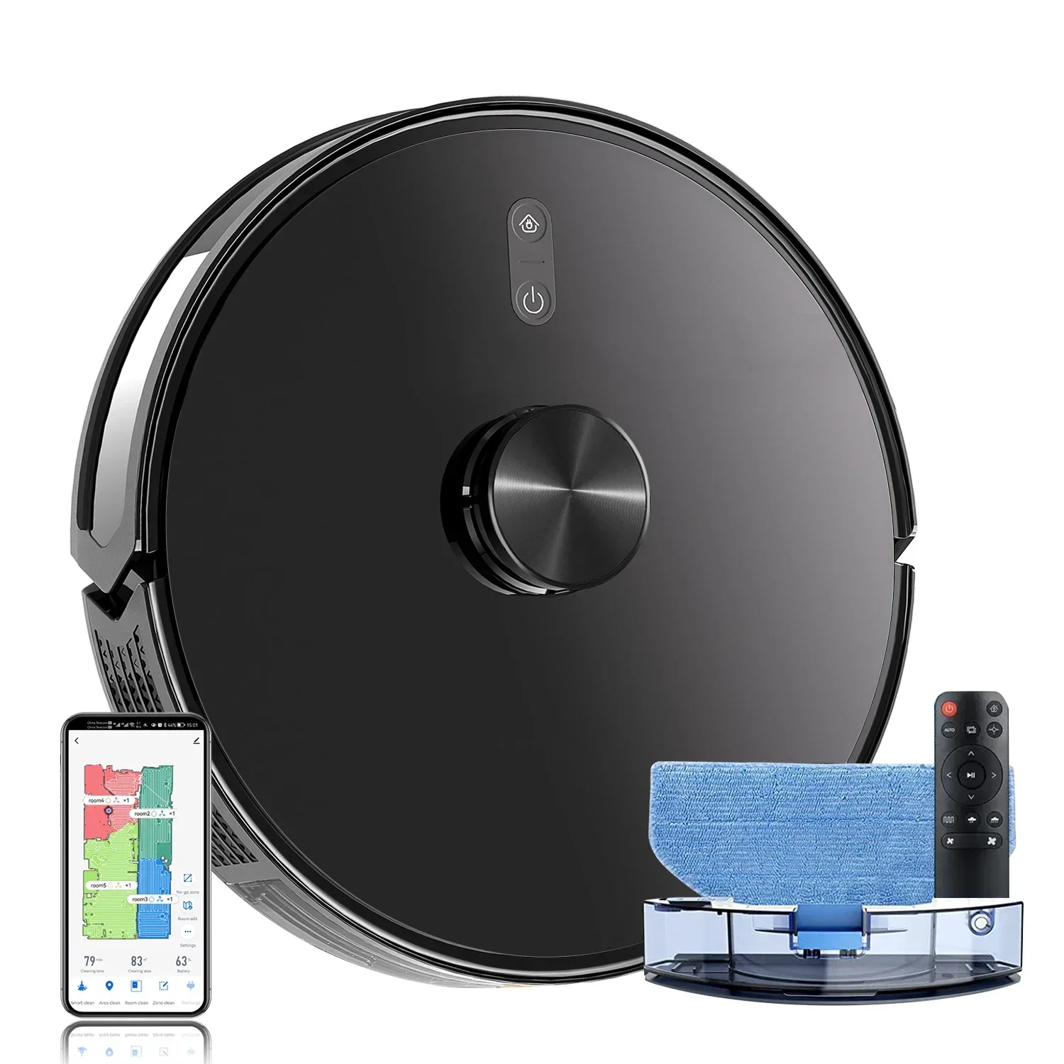 

Smart Self-Emptying Robot Vacuum Cleaner Mop Mop EU Plug Wet Dry Cleaning Functions 5.0 LDS Intelligent Floor Cleaning