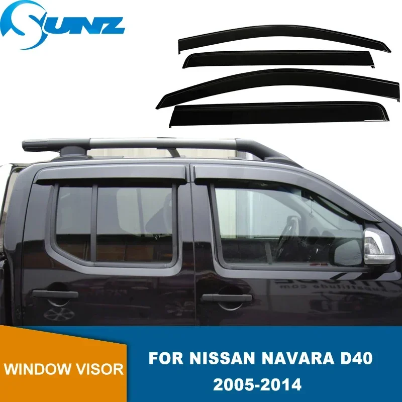 Side Window Deflector For Nissan Navara D40 2005 2006 2007 2008 2009 2010 2011 2012 2013 2014 Weathershields Sun Rain Visor SUNZ