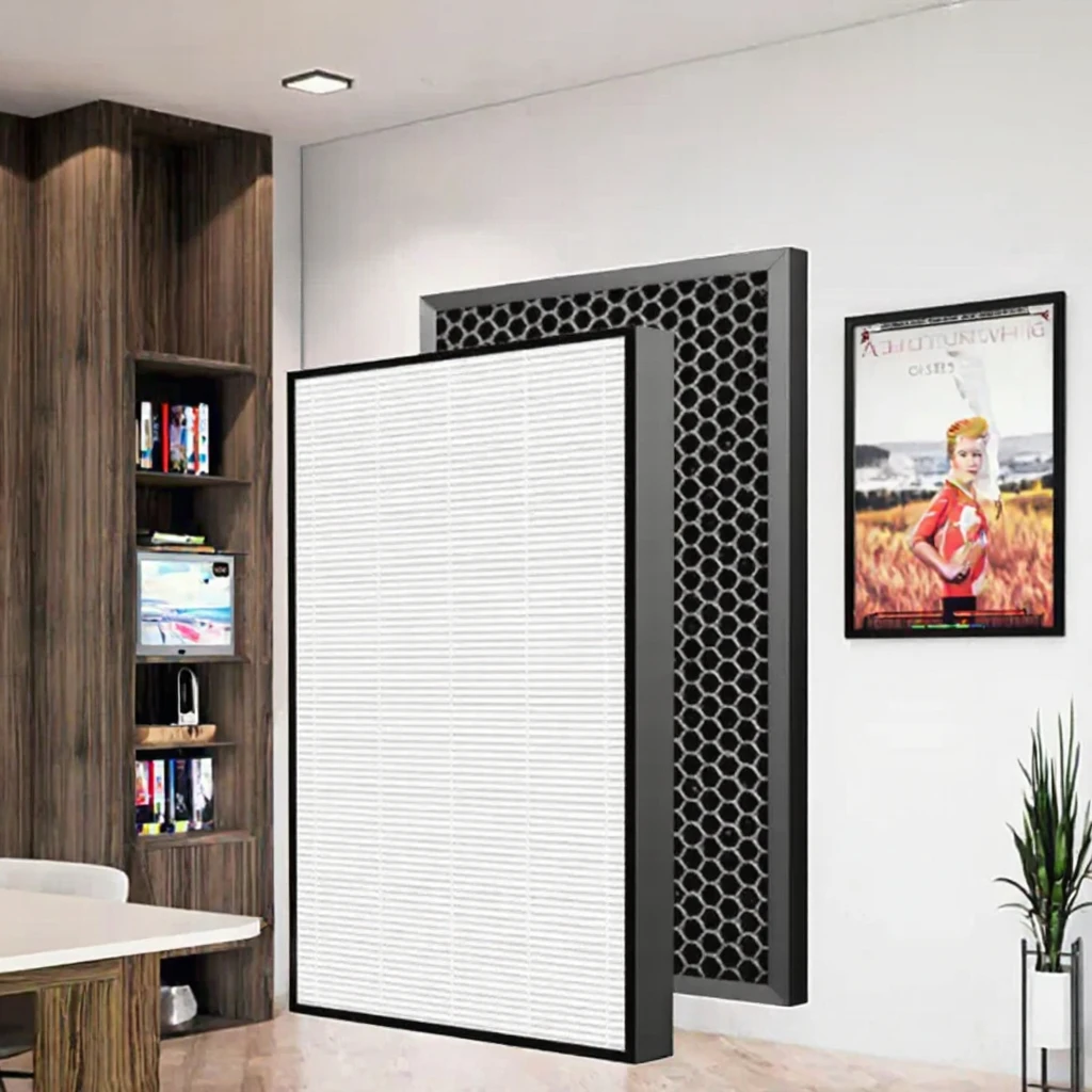 High quality PP plastic frame popular household air purifier replacement filter