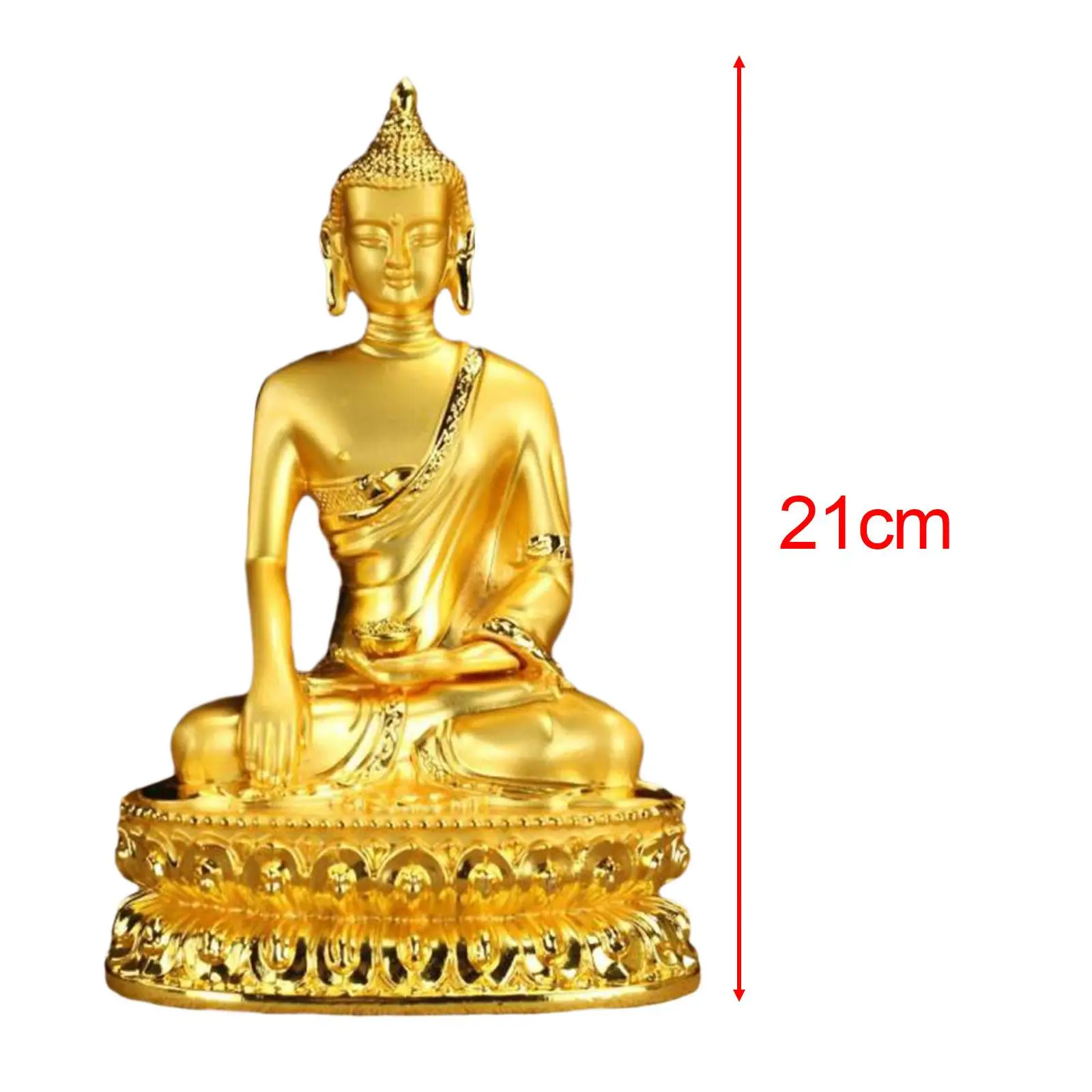 Thailand Buddha Figurine Artwork Fengshui Decor Decorative Desktop Ornaments for Bedroom Office Bedside Tables Shelf Decor