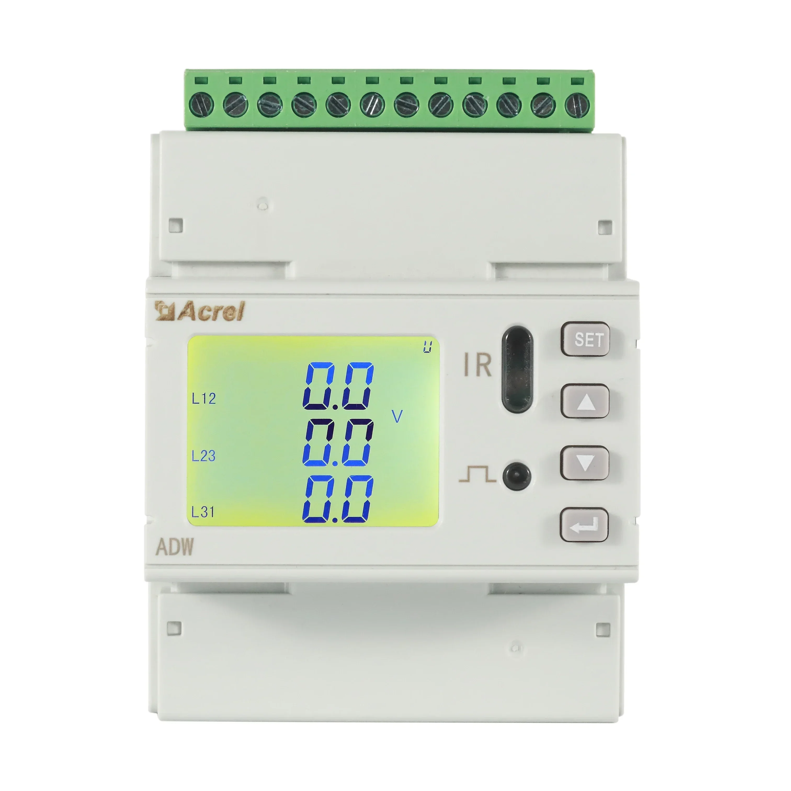 2025 ADW210 3 phase 4 channel multi circuit energy power meter with 12 CTs alarm SOE pulse output