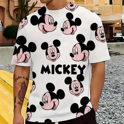 Miniso Men Disney Mickey Mouse T-Shirt Summer Boy Street Fashion Casual Sports Loose O Neck Quick Dry Short Sleeve Clothing Kid