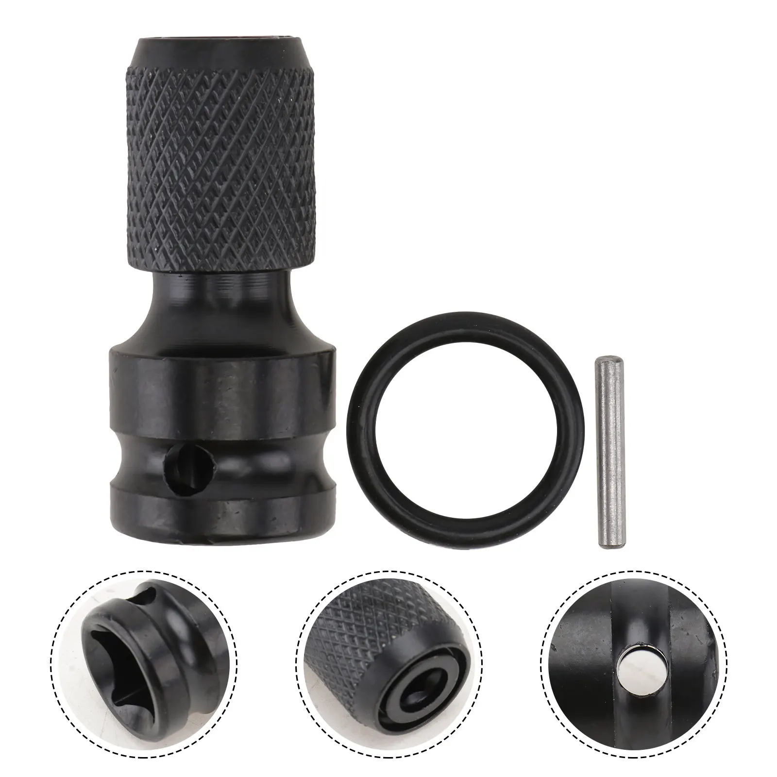 

2 комплекта черных адаптеров для преобразования сверлильных патронов в телескопические насадки для электрических и пневматических гайковертов