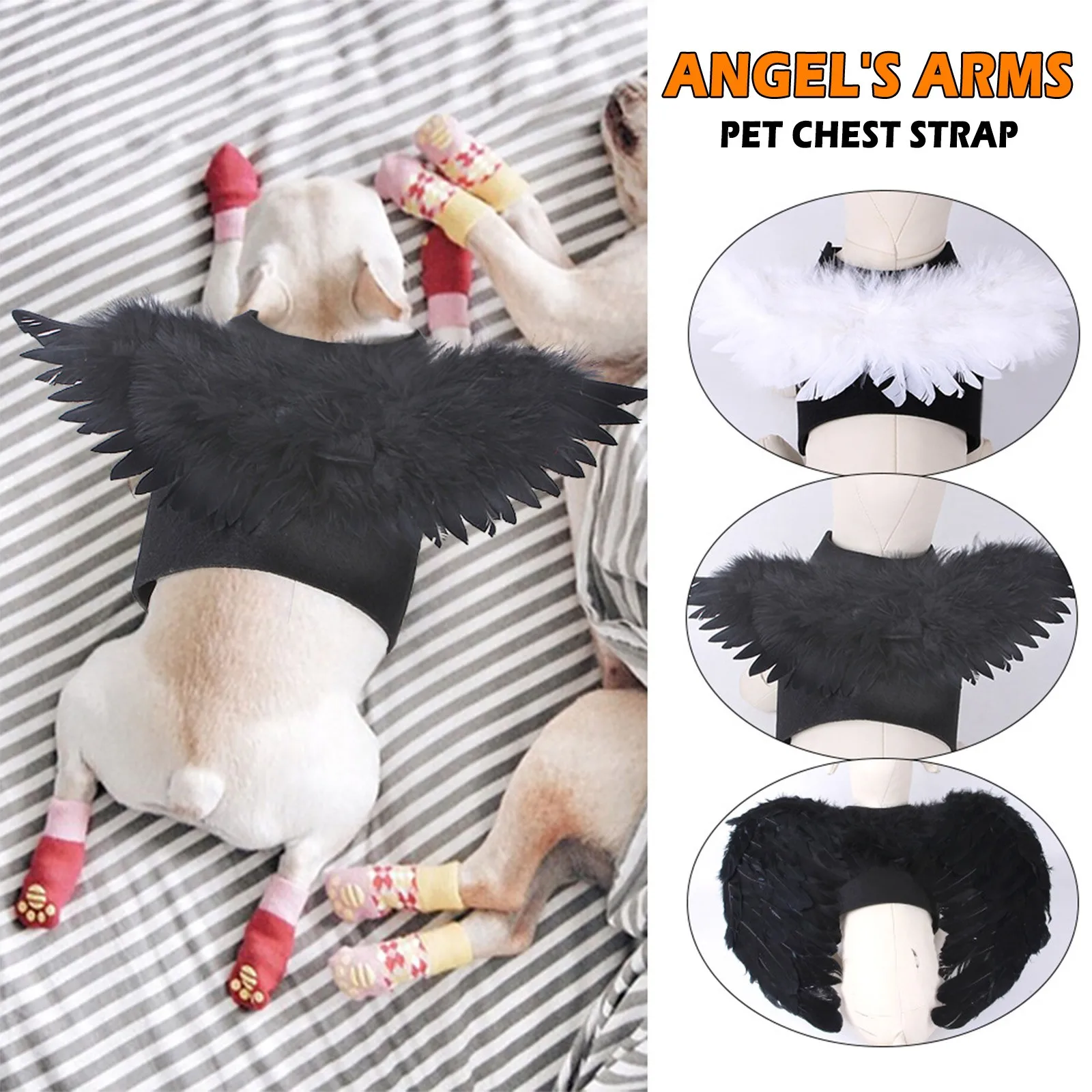 Angel Chest Strap For Dogs, Fashionable Pet Thoracic Dorsal, Dog Accessories Supplies，Small Dog And Cat Costume 2024 애견용품