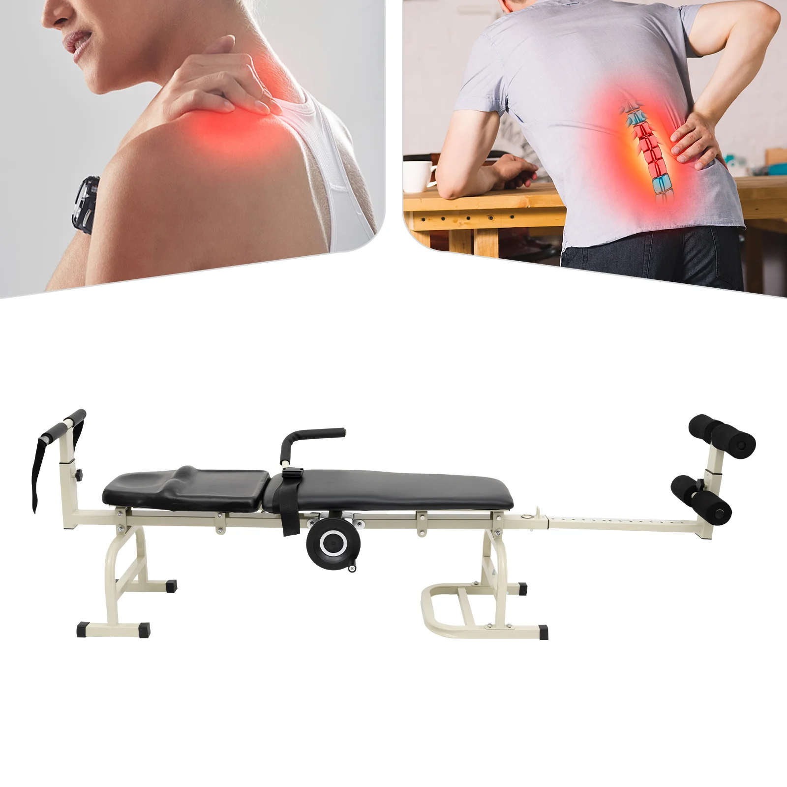 Cervical Spine Stretcher Backright Lumbar Relief Decompression Massage for Home