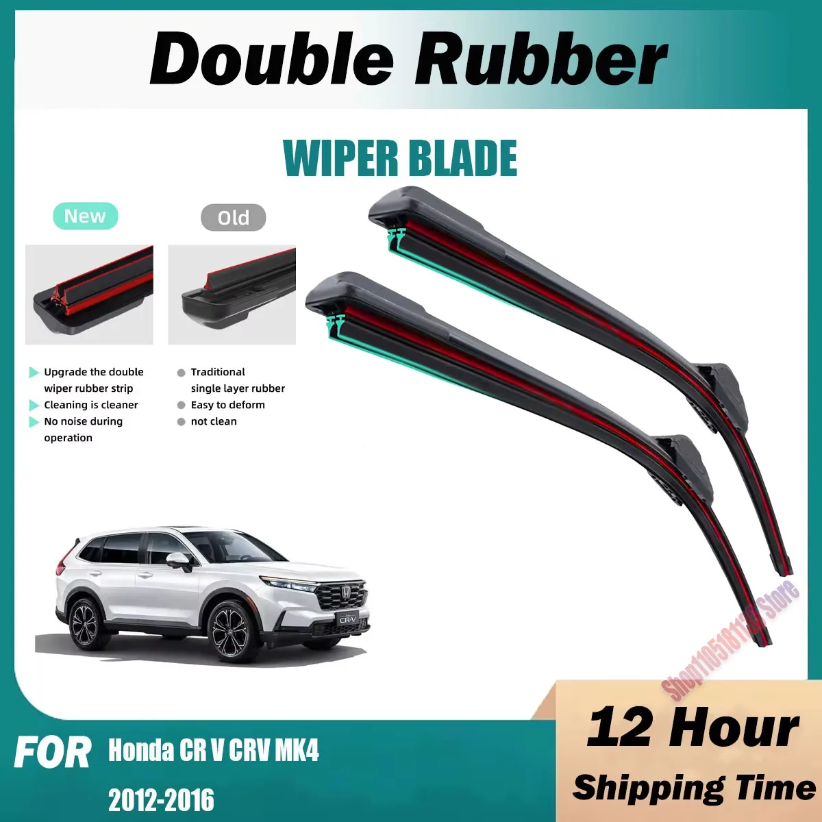 

Front Windscreen Windshield Rubber Car Accessories 2015 2016 Double Rubber Car Wiper Blades For Honda CR V CRV MK4 2012-2016