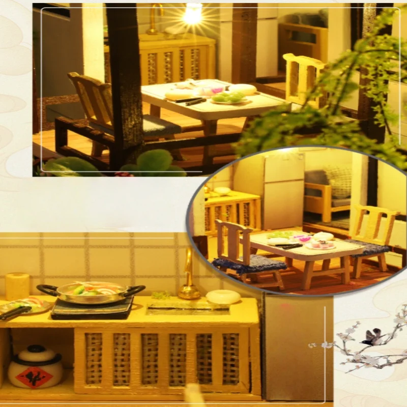 OUZEY 대나무 계곡 마당 DIY, 3D 목조 중국 정원 모델, 청소년을 위한 문화 건축 키트