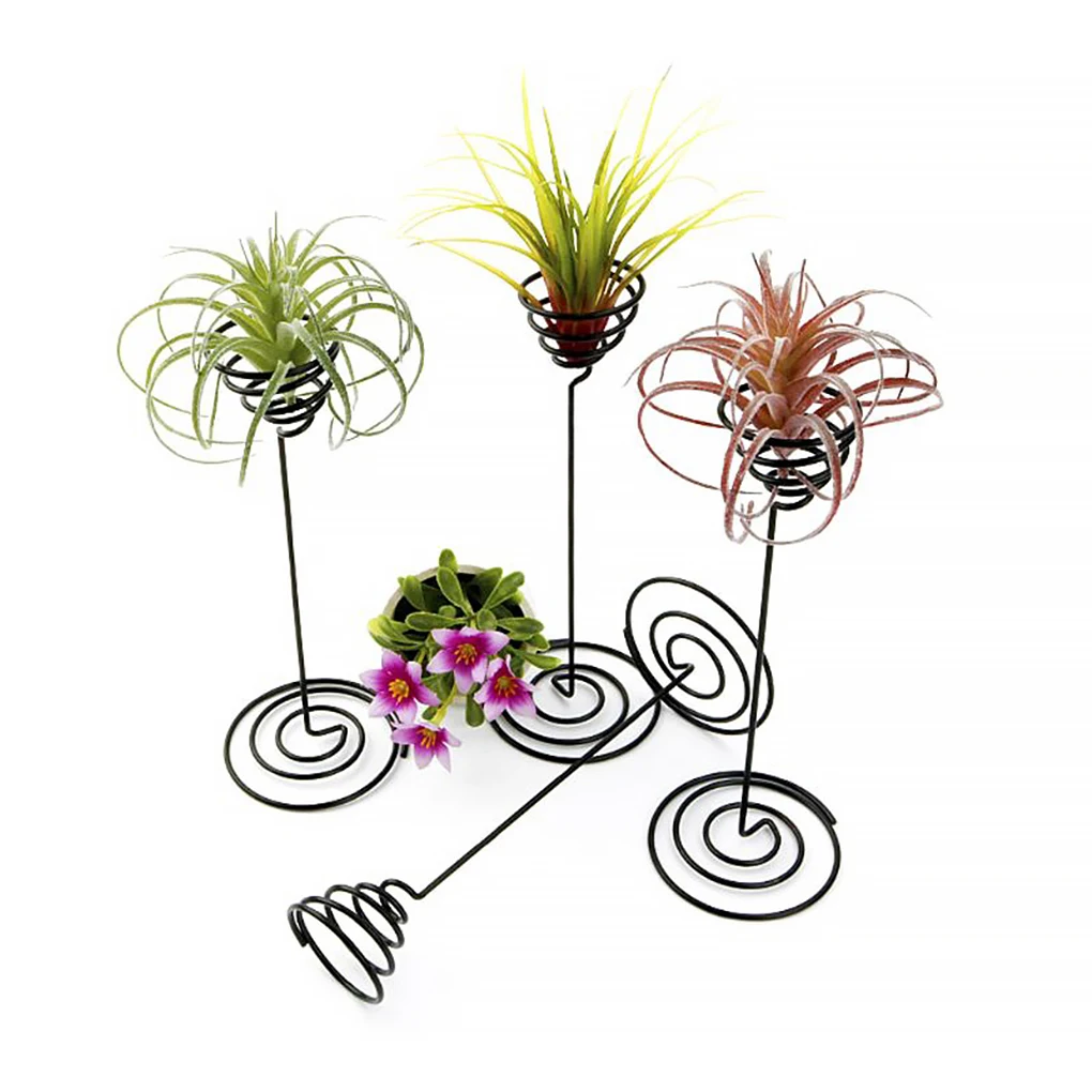 Air Pineapple Base Stand Metal Soilless Plant Tabletop Flower Rack Iron Outdoor Landscape Support Holder Ornament