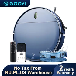 GOOVI BR151 Robot aspirador 6000Pa fuerte succión 2500mAh batería 3 en 1 fregado barrido succión hogar inteligente soporte Wifi