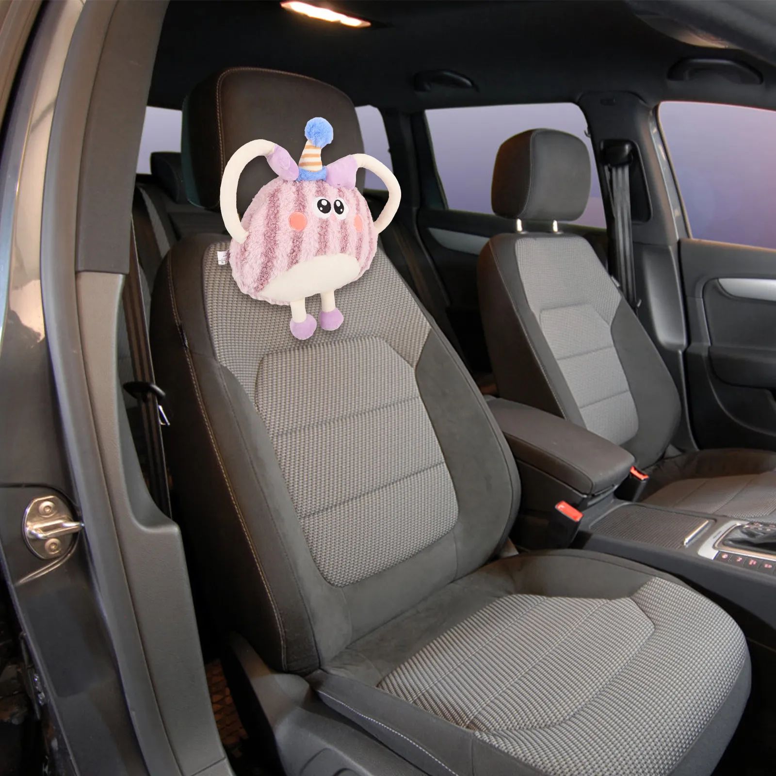 

Cartoon Car Neck Pillow Headrest Cushion Soft Support for Driving Travel Commuting Office Gaming Chair Universal Fit Kawaii