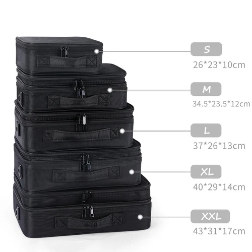 Imagen 2 del producto Bolsa de cosméticos profesional para mujer, bolso de cuero, impermeable, Oxford, Gran capacidad, estuche de viaje para maquillaje, artista