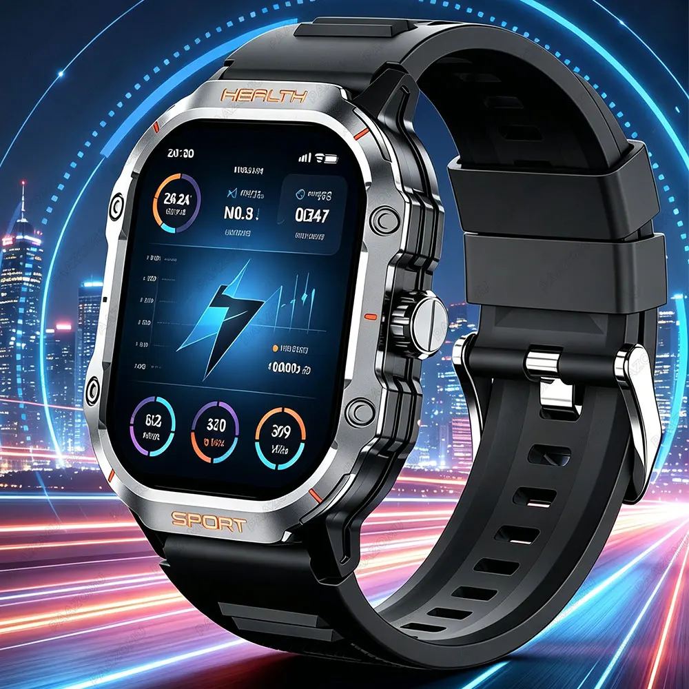 2026 New Smart Watch For Men NFC Bluetooth Call Sport Bracelet Fitness Health Monitor IP68 Waterproof Smartwatch For Android iOS