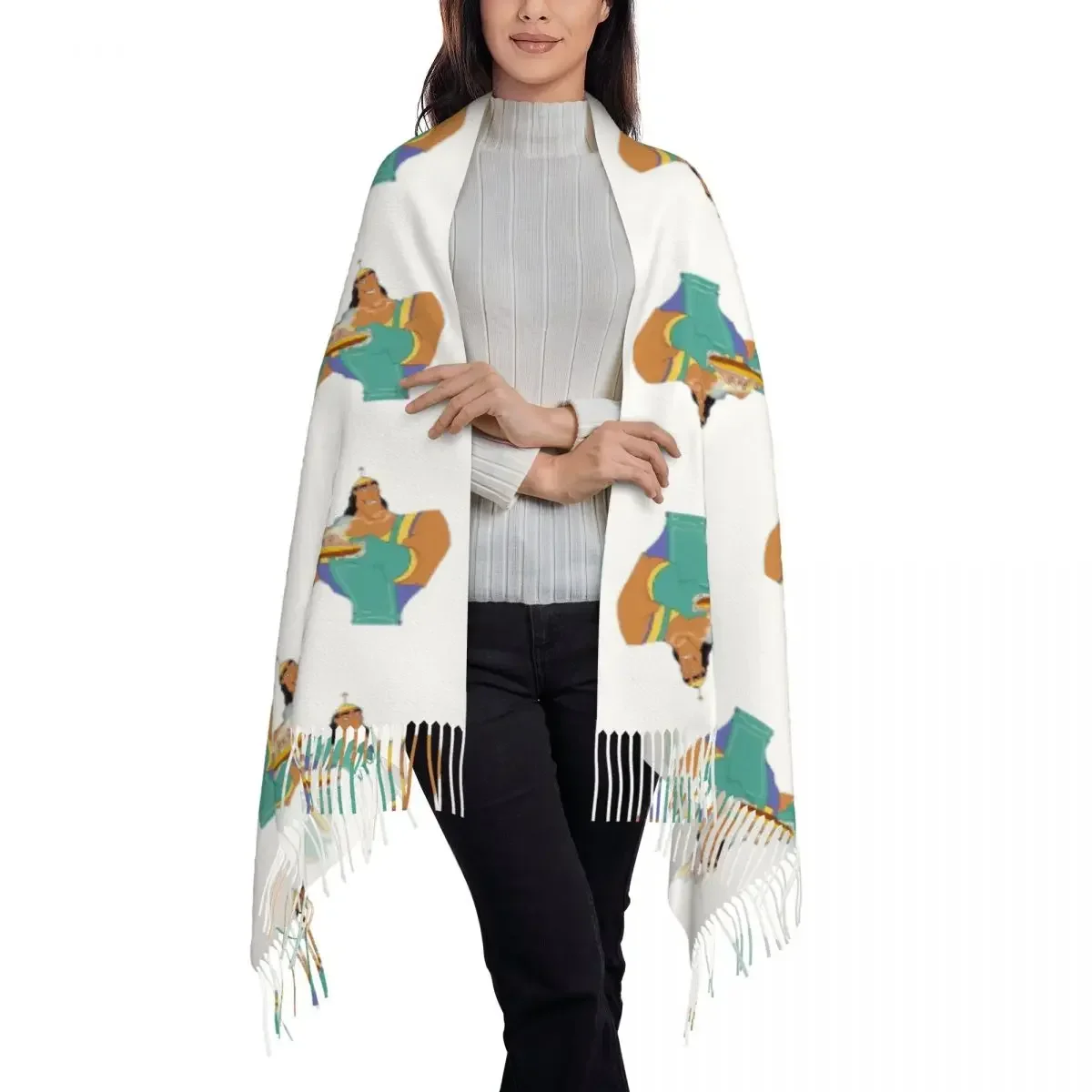 Kronk Has Spaghetti Scarf Tassel Scarves for Women Soft Warm Shawls and Wraps Large Fall Winter Shawl Wrap