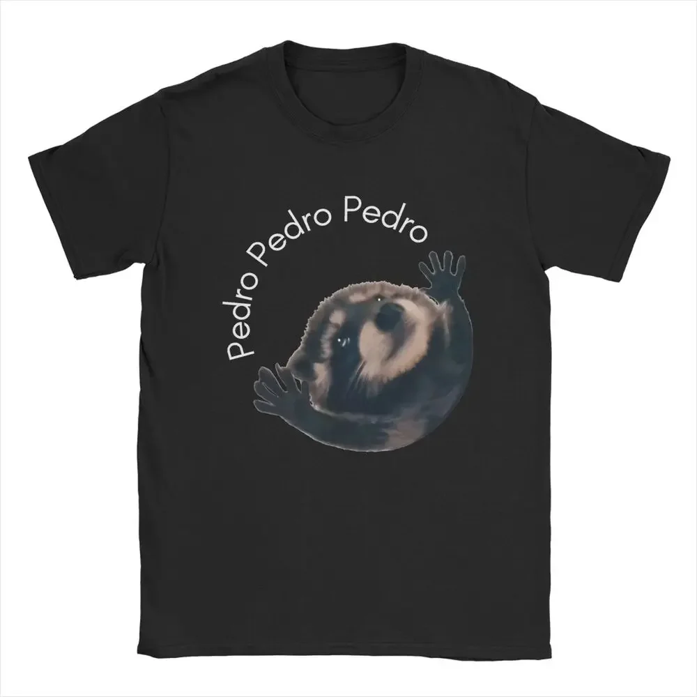 Retro Pedro Raccoon Women\'s T-shirt Round Neck Casual Loose T-shirt Short Sleeve T-shirt Gift Dress