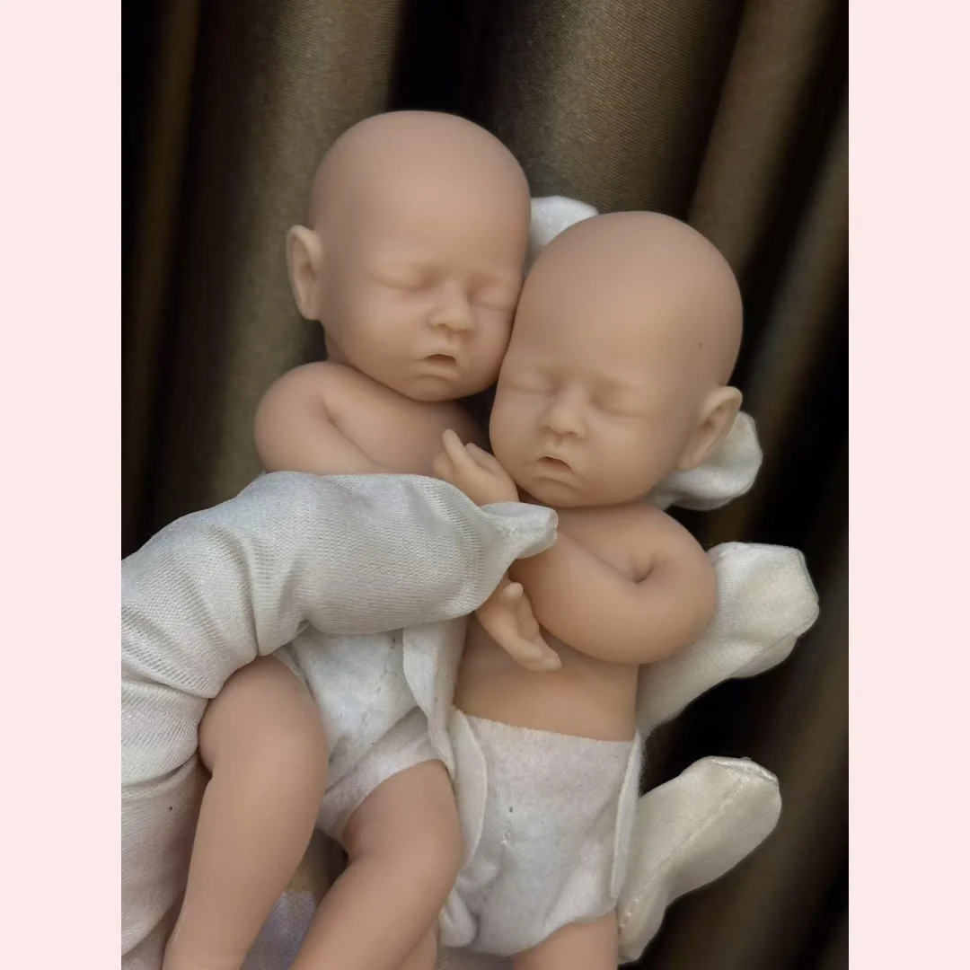1 Uds./15cm lavable Mini palma de cuerpo completo de silicona muñeca Reborn niña y niño con boca abierta muñeca Reborn de tacto suave