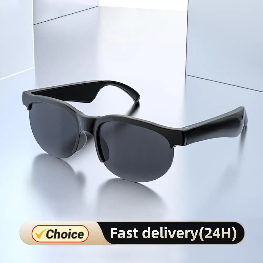 

AI Intelligent Translation Glasses Built-in Microphone Speakers Smart Glasses Earphone Glasses Wireless Headphones for Men Women