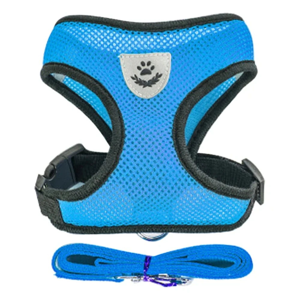 Kattenharnas Vest Lopende riem voor puppyhonden Kraag Polyester Verstelbaar gaas Hondenharnas voor kleine, middelgrote huisdieraccessoires - afbeelding 2