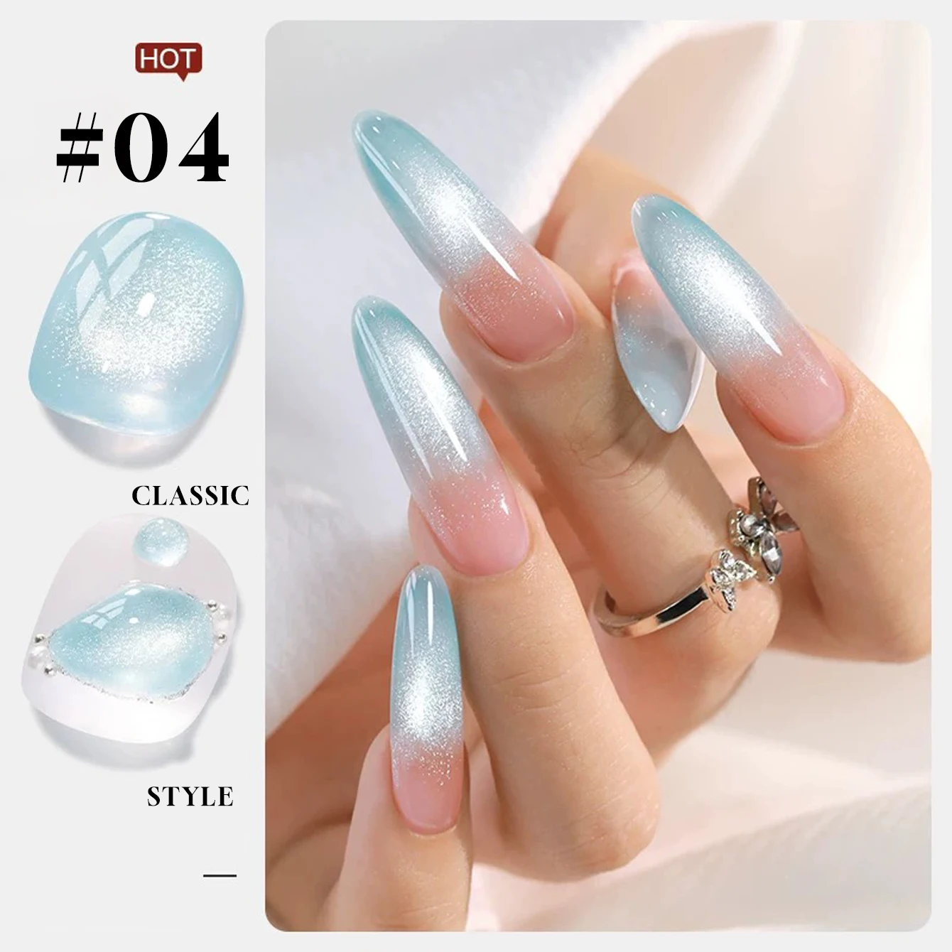 MIANEL 1-6pcs 12ML Summer Japanese Ice Cream Cat Eye Gel Nail Polish 2025 New Internet Celebrity Explosive Diamond Gel Polish