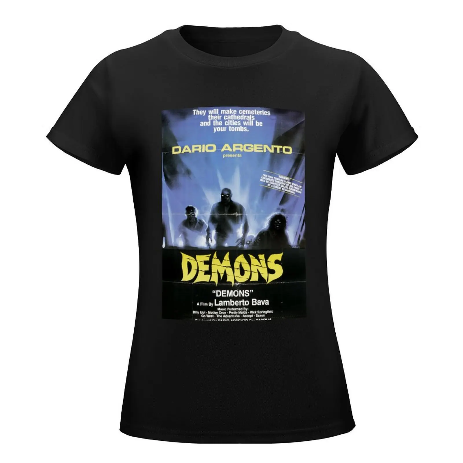 Dario Argento's Demons T-Shirt Female clothing plus size tops Blouse Short sleeve tee Summer Women's clothing