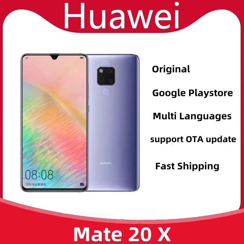 В наличии Оригинальный мобильный телефон Huawei Mate 20 X 20X 4G LTE Глобальная прошивка Дополнительно 40,0 МП NFC IP53 Kirin 980 7,2 дюйма 2K Отпечаток пальца В наличии Оригинальный мобильный телефон Huawei Mate 20 X 20X 4G LTE Глобальная прошивка Дополнительно 40,0 МП NFC IP53 Kirin 980 7,2 дюйма 2K Отпечаток пальца