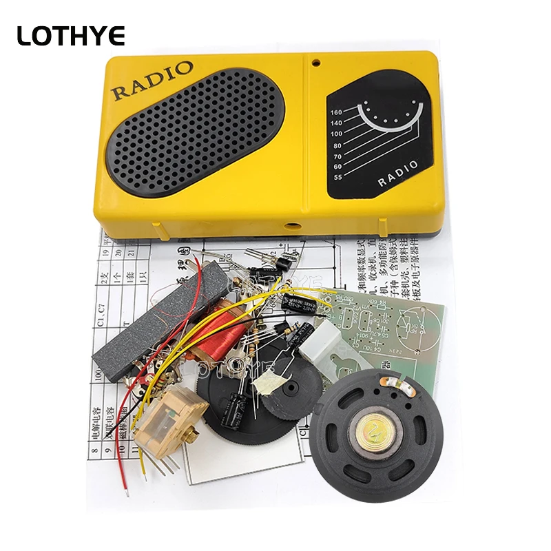 Wzmacniacz bezpośredni Radio układ scalony TA7642 3 zestaw montażowy radia lampowego 535 KHz ~ 1605 HKz elektroniczny zestaw do samodzielnego montażu praktyka spawalnicza