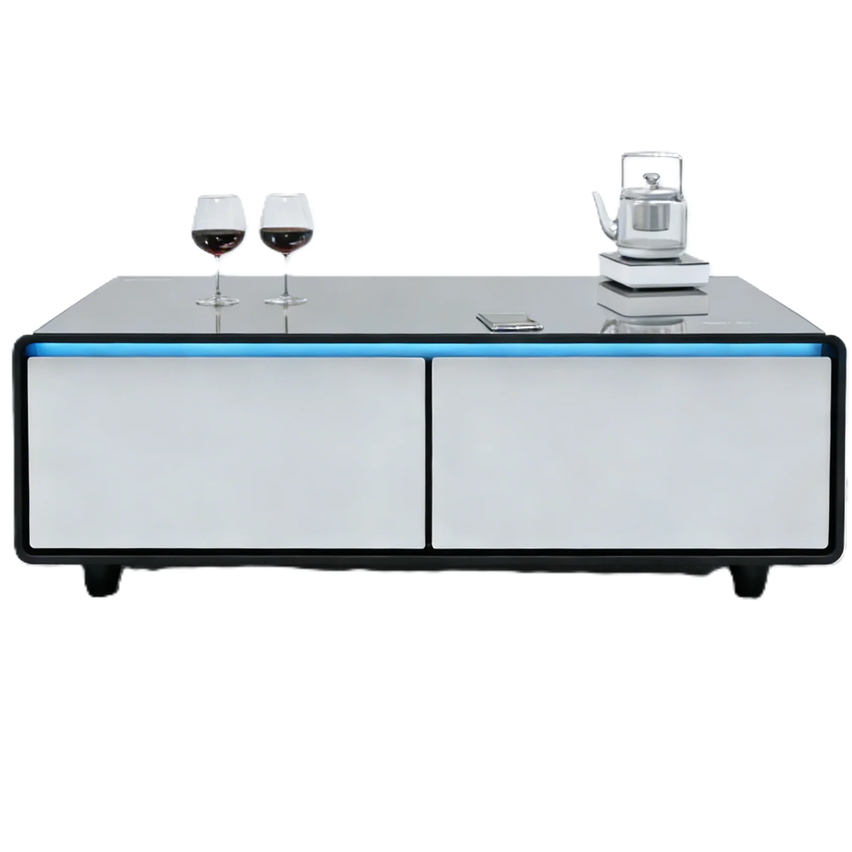 

# Square Smart Coffee Table With Built-in Mini Fridge Speaker Wireless Charging Multi-functional Storage For Living Room