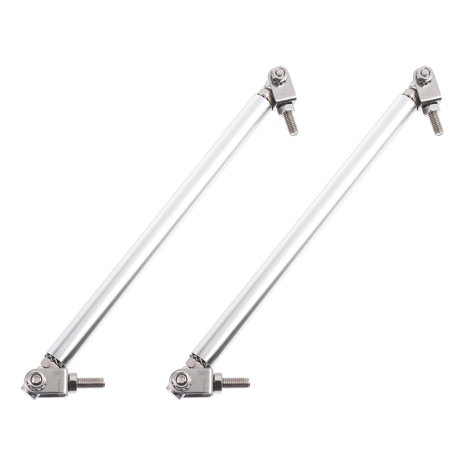 2 قطعة قابل للتعديل سيارة الجبهة حافة مصد السيارة قضبان الفولاذ المقاوم للصدأ سبائك الألومنيوم تمديد دعم الفاصل حامي ل العالمي