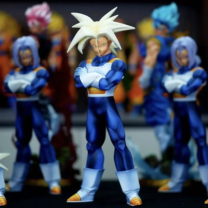 Genuíno em estoque dragon ball z super troncos figura cabeças substituíveis futuro troncos figuras de ação estátua coleção modelo brinquedo