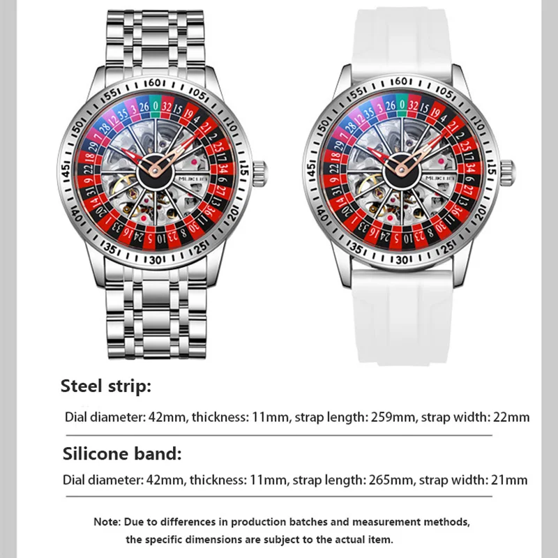 Men Mechanical Watch Automatic Luxury Gambling Rotating Plate Dial Wristwatch Man Casual Waterproof Luminous Clock Reloj Hombre - Image 3