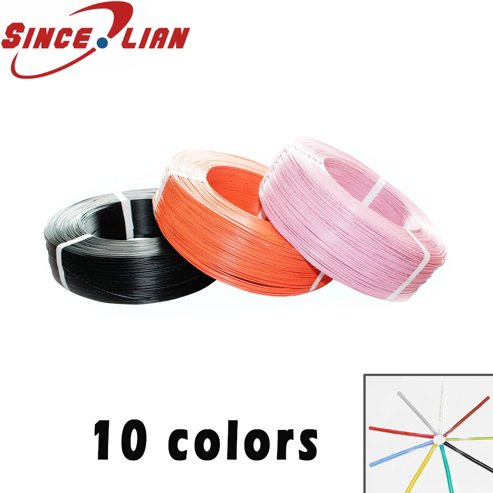 UL1007 PVC Control Wire Ultra Flexiable Tinned Copper Cable 24AWG Wire 1.4mm PVC Vehicles Electronic Cable 10 Meters