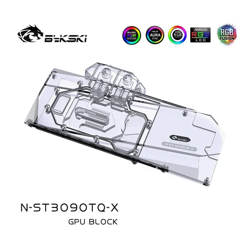 Bloco de água de bykski gpu para zotac RTX3080-10G apocalypse oc placa gráfica, vga cooler 5v/argb 12v/rgb mb sync N-ST3090TQ-X