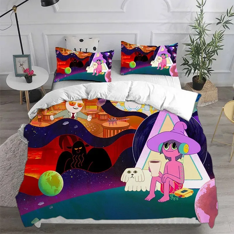 

New Cartoon Midnight Gospel Anime Bedding Sets Comforter Quilt Bed Cover Duvet Cover Pillow Case 2-3 Pieces Sets Kids Adult Size