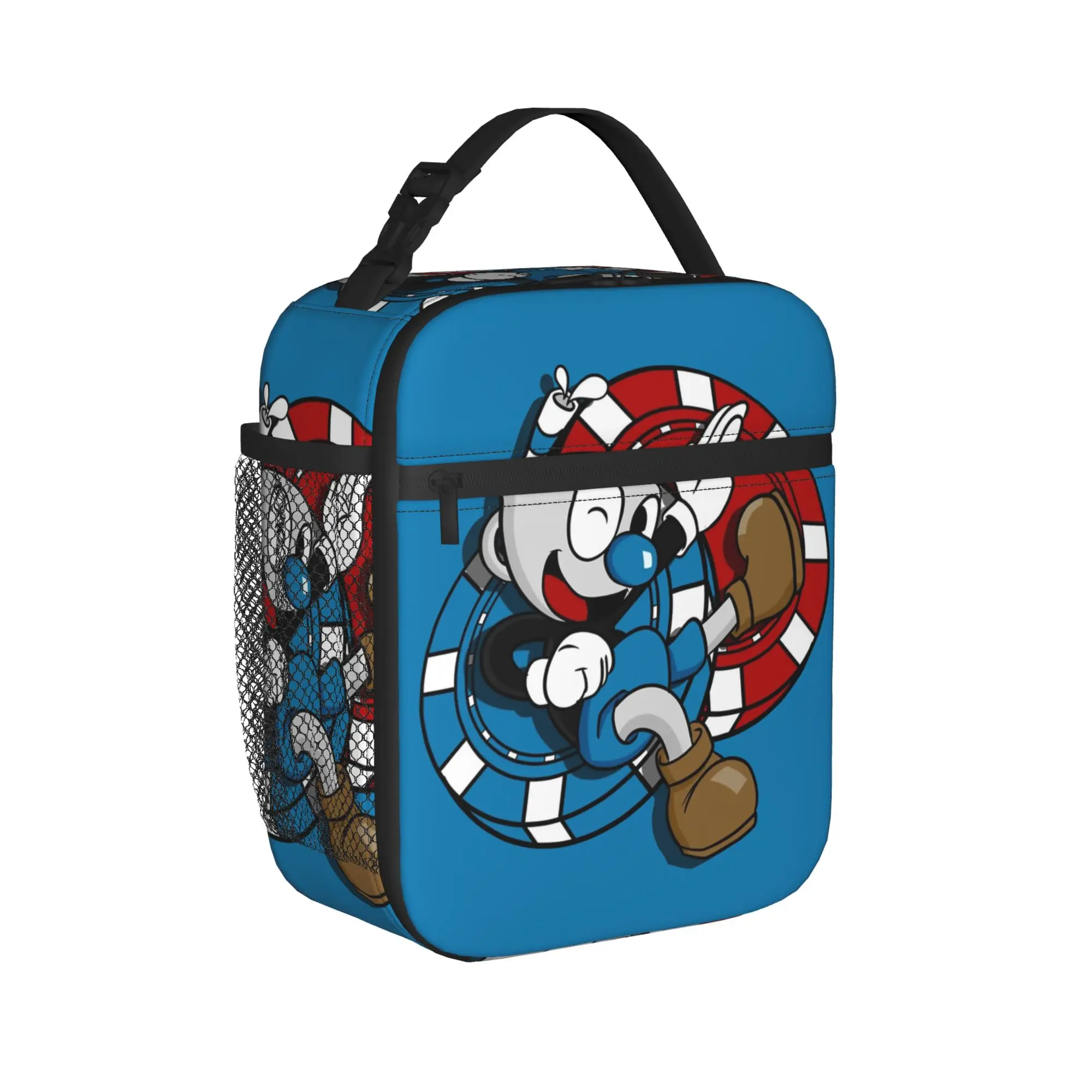Cartoon Cupheads and Mugmans Game Thermoisolierte Lunchtaschen für Reisen, tragbare Bento-Box, Kühler, Thermo-Lunchboxen – Detail 1