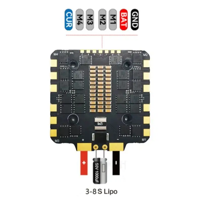 ABUM-F722 Stack F7 Flight Controller BLHELI_S 100A 4In1 ESC 30.5X30.5Mm 3-6S For RC FPV 13Inch 15Inch Freestyle Drones Parts