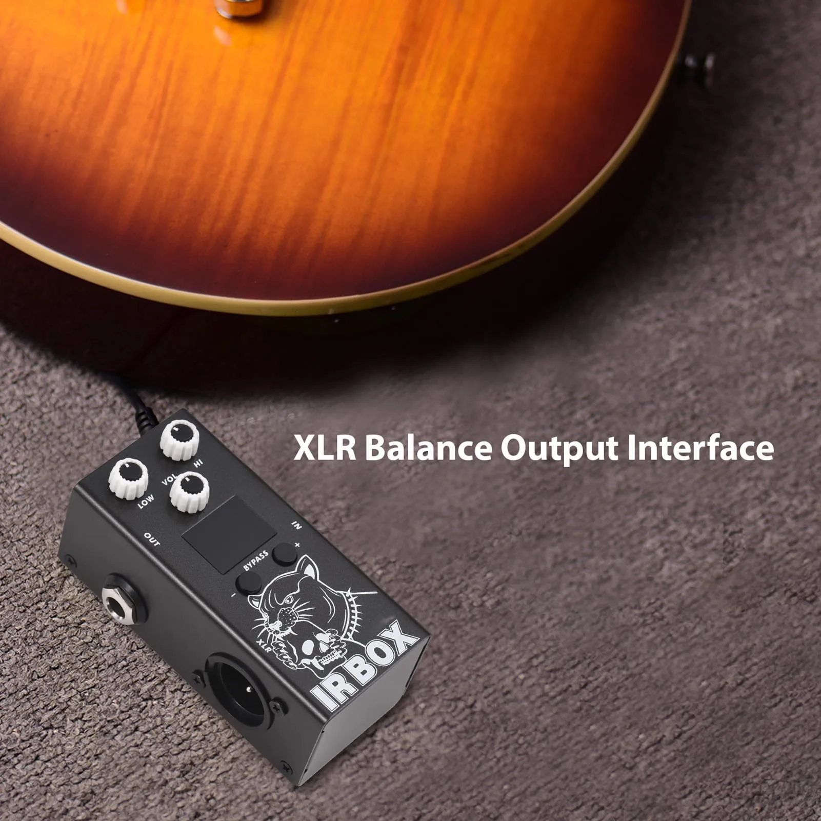 M-VAVE Pedale effetti IR Box per chitarra con cabina IR Armadi di risposta impulso Simulatore di altoparlanti Porta di uscita XLR DC 9V 6,35mm per basso