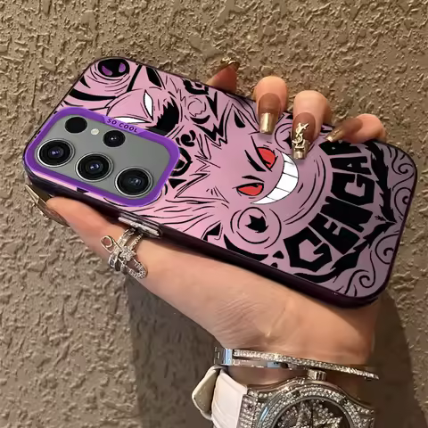 Pokemon Gengar Frosted Case for Samsung Galaxy S25 S24 S23 S22 Ultra S21 Plus S20 FE A73 A72 A71 A56 A55 A54 A52 Acrylic Cover