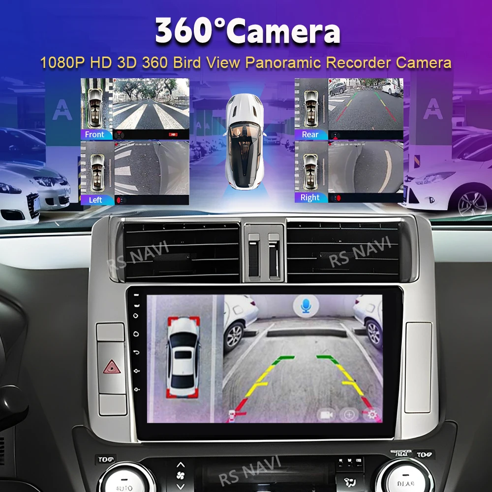Android 16 Carplay Auto Car Radio Multimedia Player For Toyota Land Cruiser Prado 150 2009-2013 Autoradio Stereo 2din Head Unit view 6