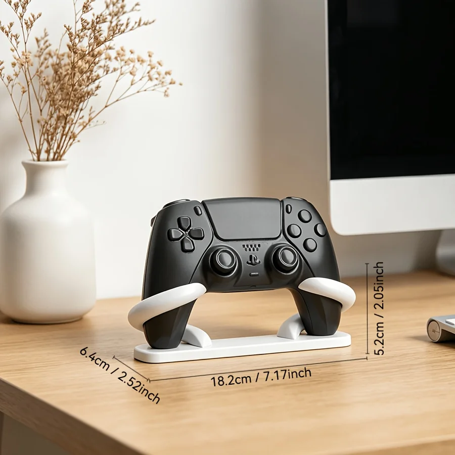 minimalism Game Controller Holder 3D Printed Anti-Slip Desk Stand Universal Gamepad Mount PS5 PS4 Xbox Gaming Desktop Organizer view 5