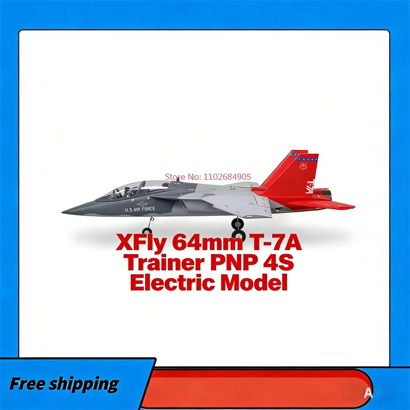 Xfly 64mm Edf T-7a Red Hawk Trainer Jet Pnp 4s Electric Ducted Fan Model Aircraft Toy Gift
