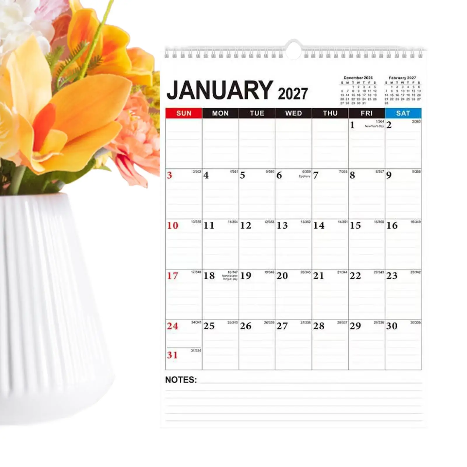 2027-2028 Wall Planner Tasks Recording Schedule Management Large Wall Calendar Jan 2027-June 2028 for Classroom Dorm Living Room