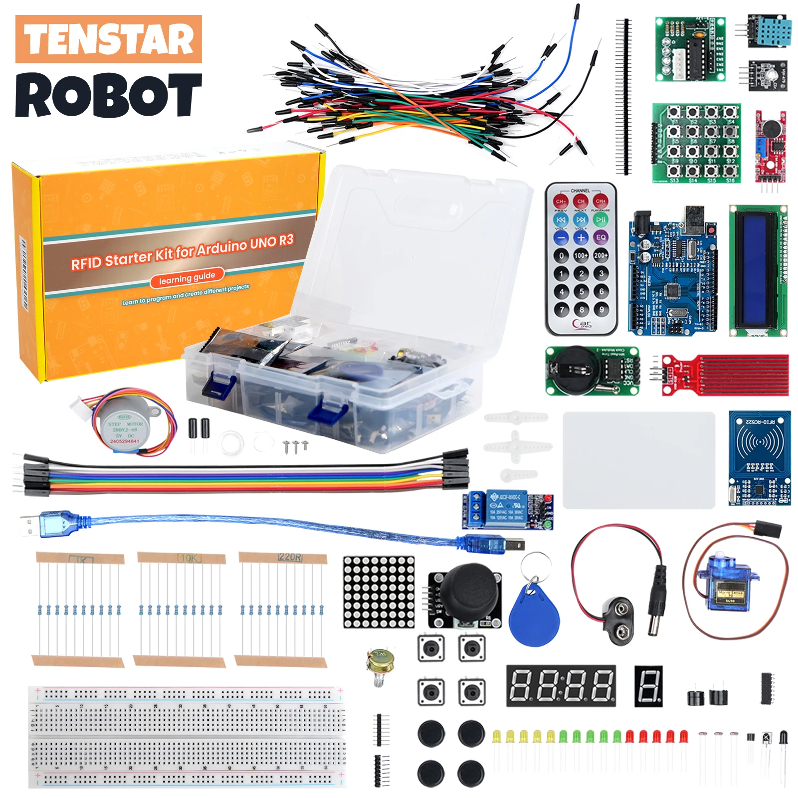 Zestaw startowy TENSTAR RFID dla Arduino dla Raspberry PI dla UNO R3 Ulepszona wersja Learning Suite Elektroniczny zestaw do samodzielnego montażu