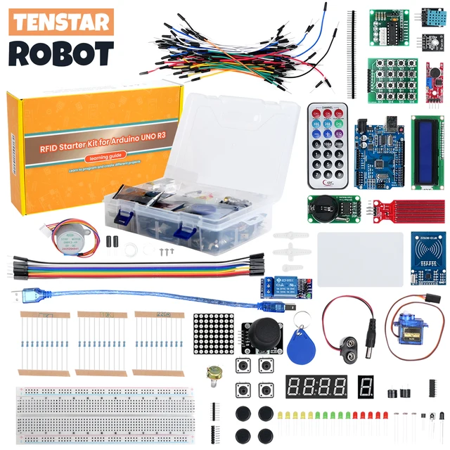 Zestaw startowy TENSTAR RFID dla Arduino dla Raspberry PI dla UNO R3 Ulepszona wersja Learning Suite Elektroniczny zestaw do samodzielnego montażu