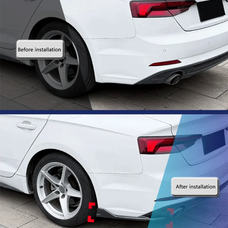 Rear Bumper Car Sticker Decoration Protector Modification Accessories For Audi A5 F5 Pre Sline 2017-2020 2 Door 4 Door Universal