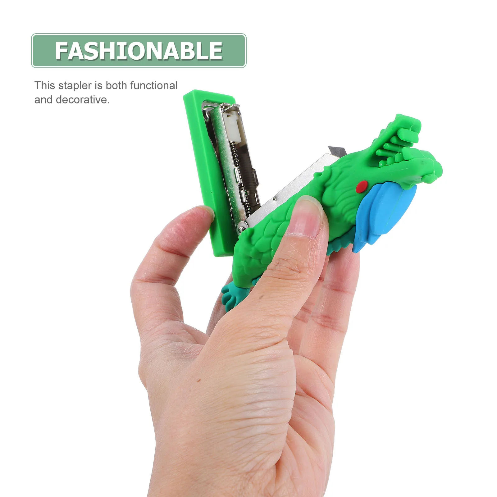 Mini Cute Dragon Stapler Functional and Decorative for Study Room Portable Lightweight Hand Stapler Modern Desk Accessories Set