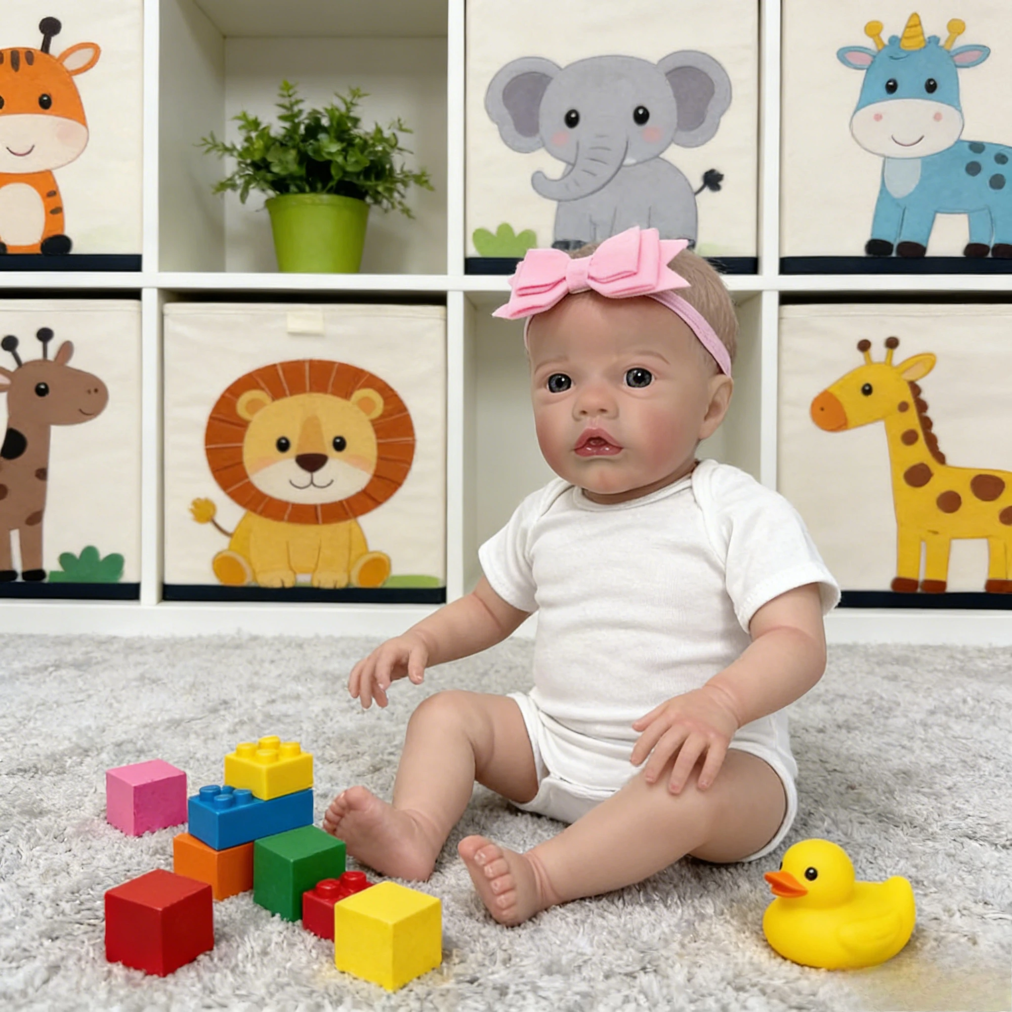 48CM Reborn Baby Girl Doll Soft Cuddly Body Primrose Awake High Quality Handmade Toy for Children