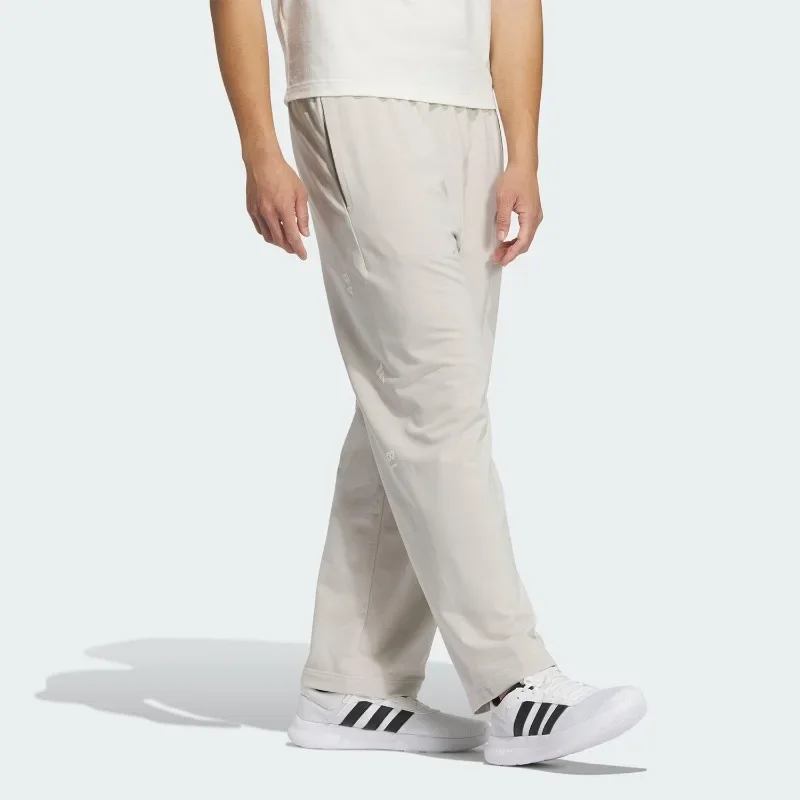 Adidas Stretch Spandex Mid Rise Waist Loose Fit Hidden Back Pocket Daily TrousersJL6074