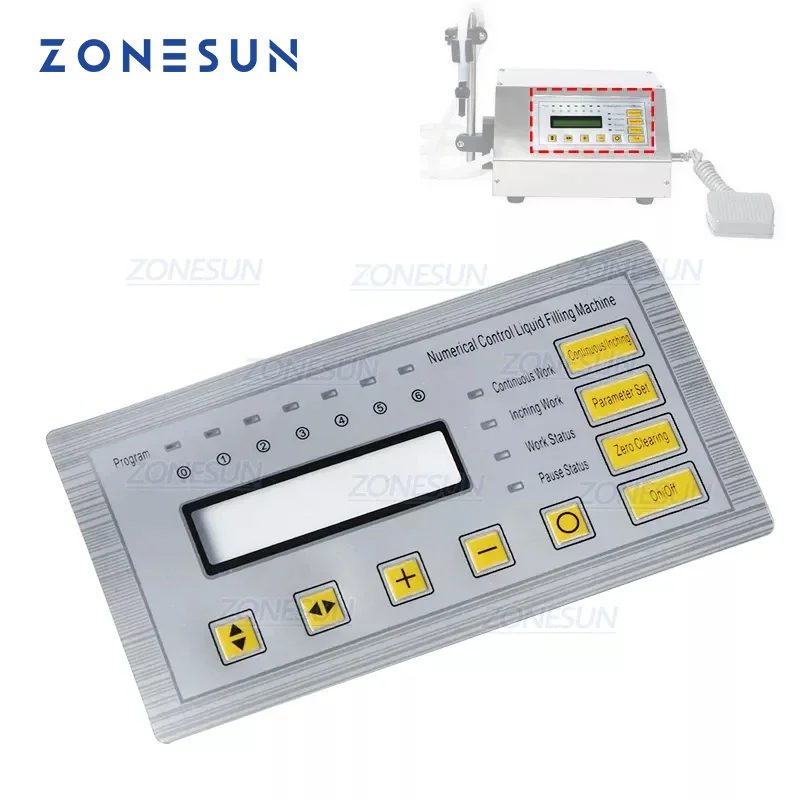 ZONESUN Display Panel Sticker for GFK-160 Liquid Filling Machine