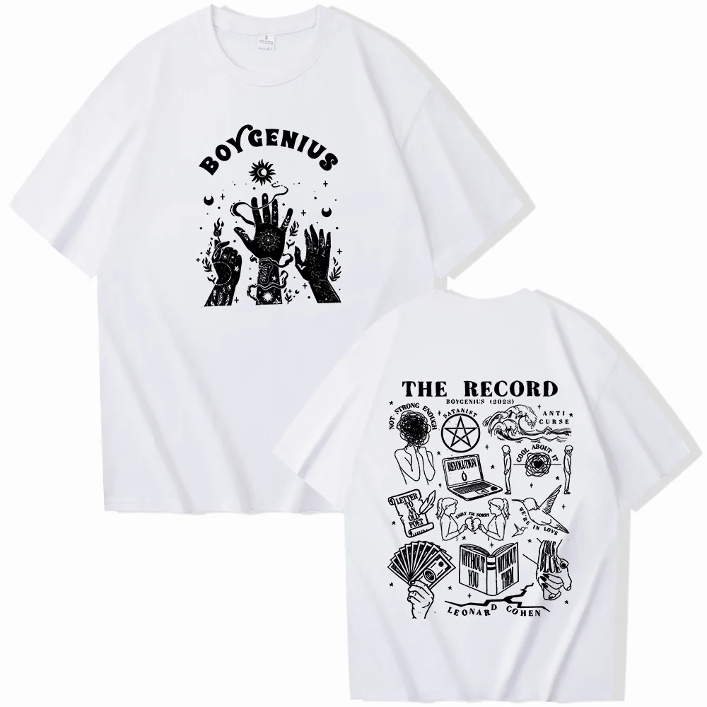 Boygenius Band 2024 Tour Summer T-Shirts Unisex Harajuku O-Neck Short Sleeve Shirts Commemorative Shirt