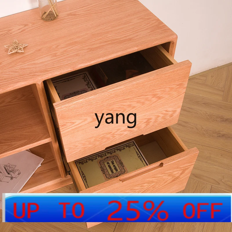 

CX solid wood floor-to-ceiling side cabinet living room TV cabinet modern simple multi-functional side cabinet